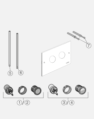 VS0875428 ROUND PNEU. BUTTON 1/2 FLUSH SAT.CHROME